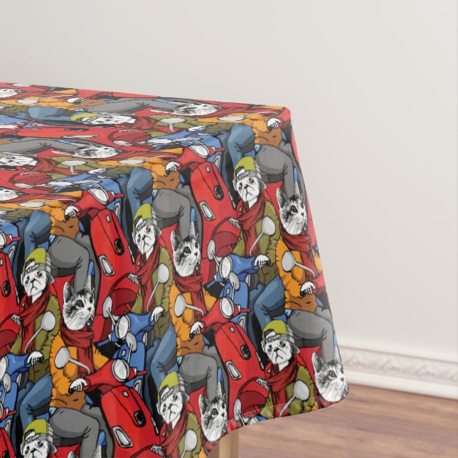Nappe Motif de scooter de chats et de chiens (In Situ)