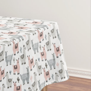 Nappe Motif de sourire de lamas