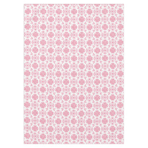 Nappe Motif de style damassé rose et blanc