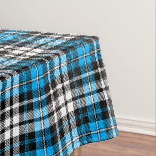 Nappe Motif de tartan à carreaux bleu noir blanc