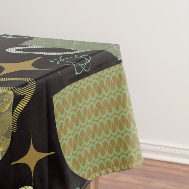 Nappe Motif de thé noir du milieu du siècle (In Situ)