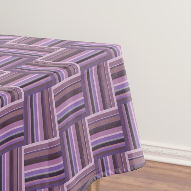 Nappe Motif de tissage à bandes mauve (In Situ)