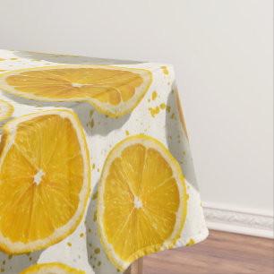 Nappe Motif de tranche d'orange baignée de soleil