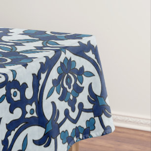 Nappe Motif de tuiles florales Azulejos bleu-portugais