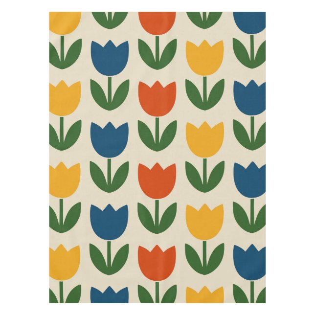Nappe Motif de tulipe coloré (Devant)