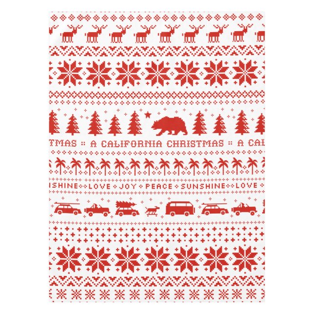 Nappe Motif de vacances de Noël de la Californie (Devant)