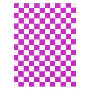 Nappe Motif de vérification À damiers blanc violet