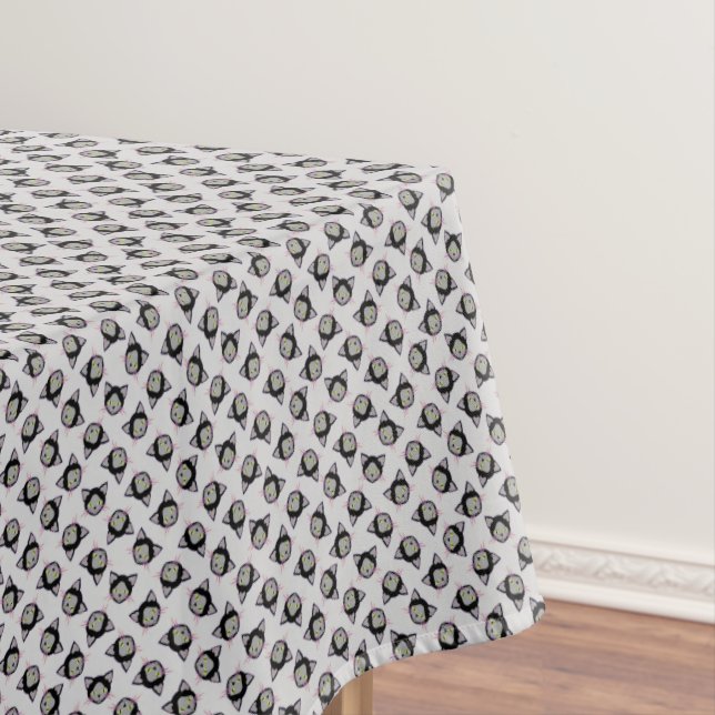Nappe Motif de visage de chat noir Halloween (In Situ)