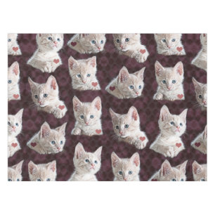 Nappe Motif de visages de chat de Kitty avec l'image de