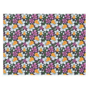 Nappe Motif d'élégance avec les fleurs 2 de narcisse