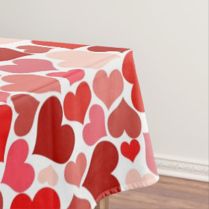 Nappe Motif Des Coeurs, Coeurs Rouges, Amour