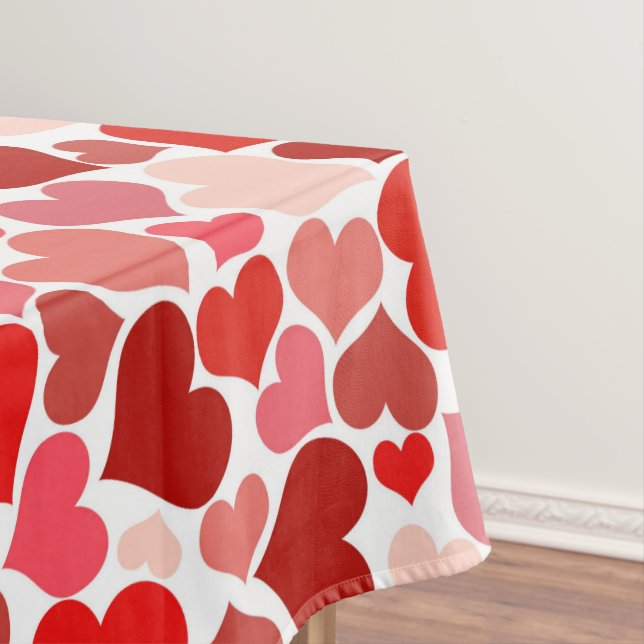Nappe Motif Des Coeurs, Coeurs Rouges, Amour (In Situ)