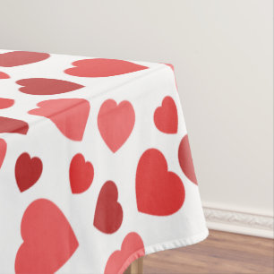 Nappe Motif Des Coeurs, Coeurs Rouges, Motif Des Coeurs
