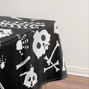 Nappe Motif des os crâniens de squelette d'Halloween