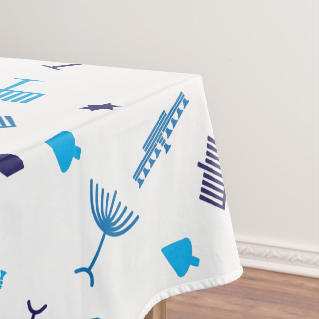 Nappe motif des symboles Blue Hanoukka (In Situ)