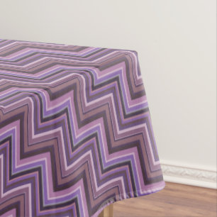Nappe Motif d'escaliers à rayures mauve