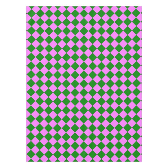 Nappe Motif diamant Pink Green Checker (Devant)