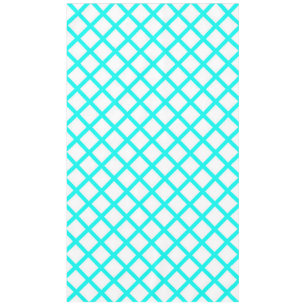Nappe Motif diamant rayures harlequin blanc sarcelle