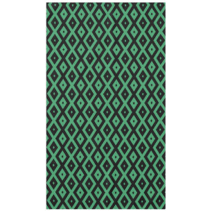 Nappe Motif diamant vert et noir