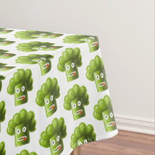 Nappe Motif drôle de brocoli de bande dessinée