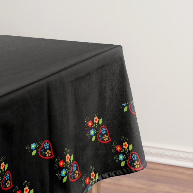 Nappe Motif du coeur populaire portugais en fleurs (In Situ)