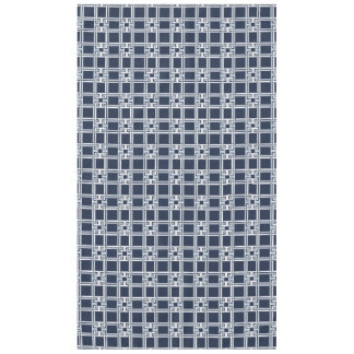 Nappe Motif élégant à clé grecque en bleu marine côtier