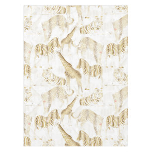 Nappe Motif élégant Gold Jungle Wild Animaux
