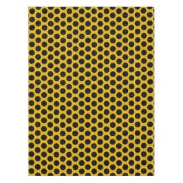 Nappe Motif élégant | Moutarde Jaune Et Point Noir