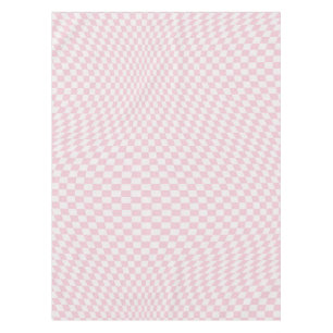 Nappe Motif en damier rose pastel À damiers Wavy