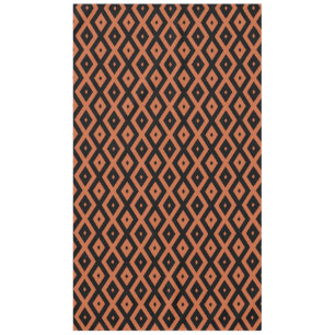 Nappe Motif en diamant orange et noir