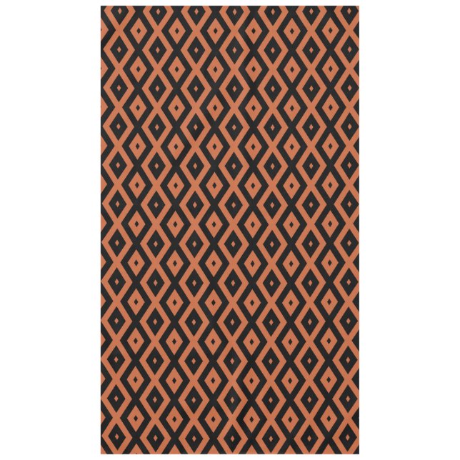 Nappe Motif en diamant orange et noir (Devant)