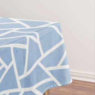 Nappe Motif en mosaïque bleu pâle et blanc