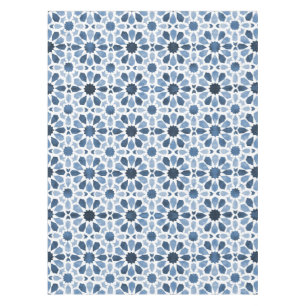 Nappe Motif en mosaïque bleue