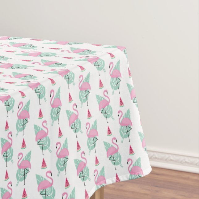 Nappe Motif en pastel de Flamant rose et de pastèque (In Situ)