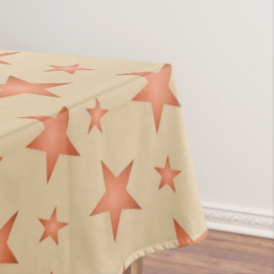 Nappe Motif étoilé en terre cuite orange