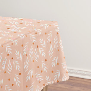 Nappe Motif Feuille floral rose d'Apricot moderne