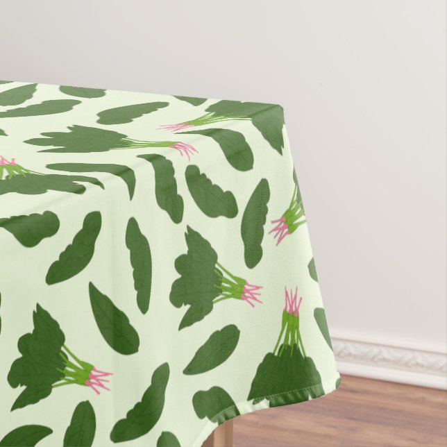 Nappe Motif Feuille Green Spinach (In Situ)