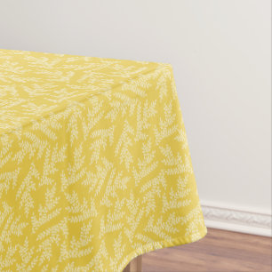 Nappe Motif Feuille moderne de moutarde jaune
