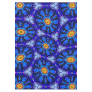 Nappe Motif Fleurs bleues Abstraites