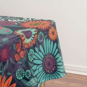 Nappe Motif floral, Bouquet de fleurs colorées