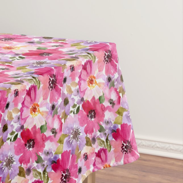 Nappe Motif floral d'aquarelle d'été (In Situ)