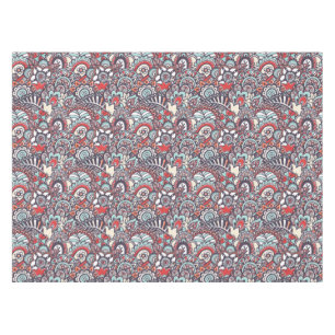 Nappe Motif floral de griffonnage de Paisley