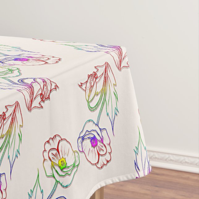 Nappe Motif floral de Poppyes. Pavot (In Situ)