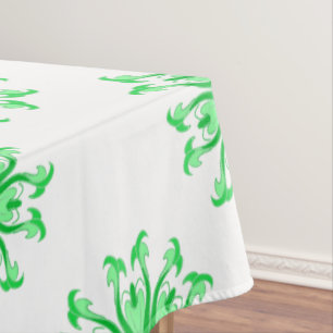 Nappe Motif floral frais vert