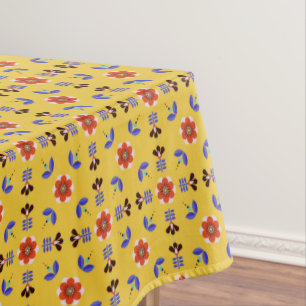 Nappe Motif floral géométrique de style scandinave