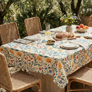 Nappe Motif floral méditerranéen sans couture