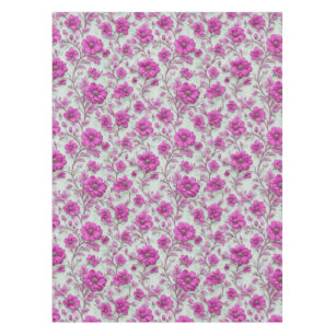 Nappe Motif floral rose vibrant avec fleurs magenta