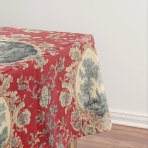 Nappe Motif floral toile française de ferme rustique vin