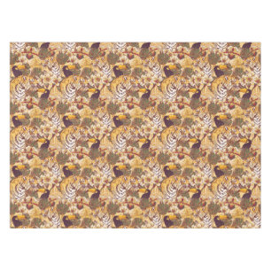 Nappe Motif floral tropical avec le tigre