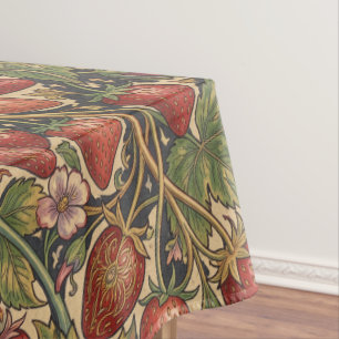 Nappe Motif floral vintage fraise de William Morris